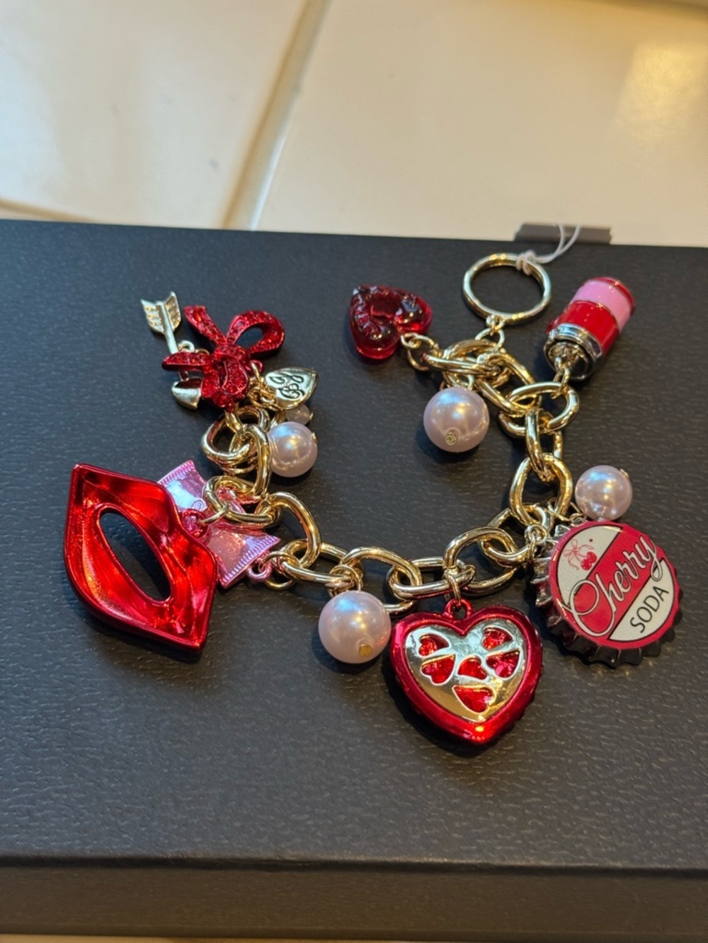 Betsey Johnson Love Spell Charm Bracelet. NWT